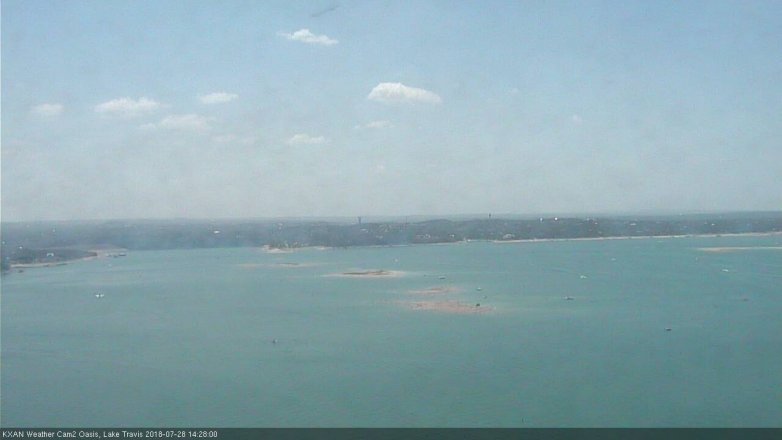 Lake Travis webcam, July 28, 2018 1:30 PM CT