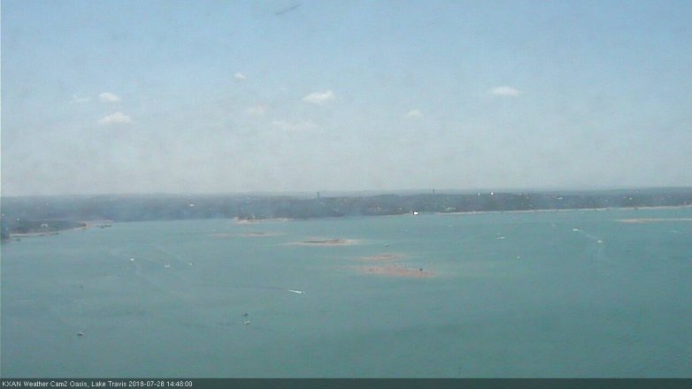 Lake Travis webcam, July 28, 2018 1:50 PM CT