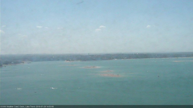 Lake Travis webcam, July 28, 2018 1:55 PM CT