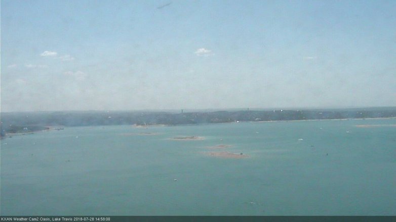 Lake Travis webcam, July 28, 2018 2:00 PM CT