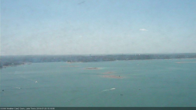 Lake Travis webcam, July 28, 2018 2:20 PM CT