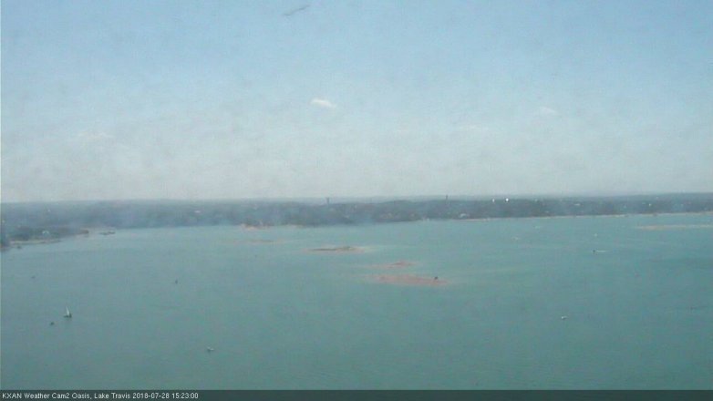 Lake Travis webcam, July 28, 2018 2:25 PM CT