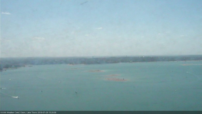 Lake Travis webcam, July 28, 2018 2:30 PM CT