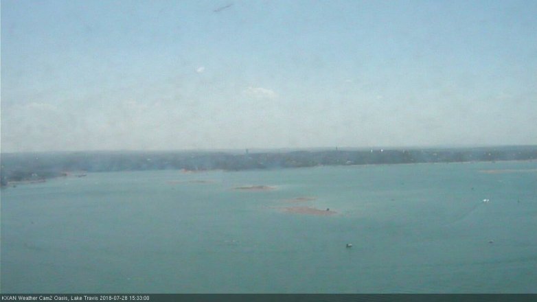 Lake Travis webcam, July 28, 2018 2:35 PM CT