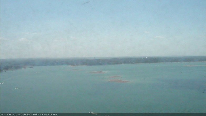 Lake Travis webcam, July 28, 2018 2:40 PM CT