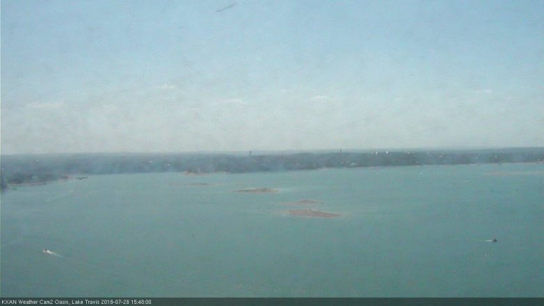 Lake Travis webcam, July 28, 2018 2:50 PM CT