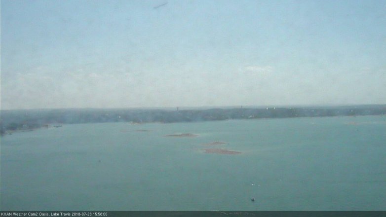 Lake Travis webcam, July 28, 2018 3:00 PM CT