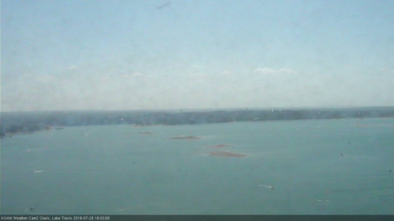 Lake Travis webcam, July 28, 2018 3:05 PM CT