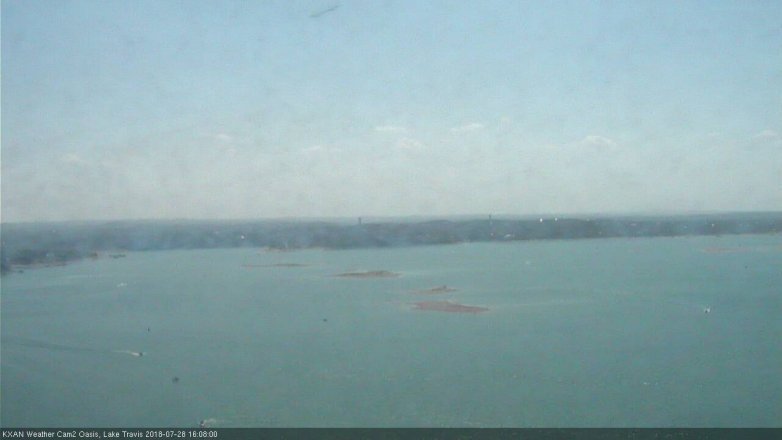 Lake Travis webcam, July 28, 2018 3:10 PM CT