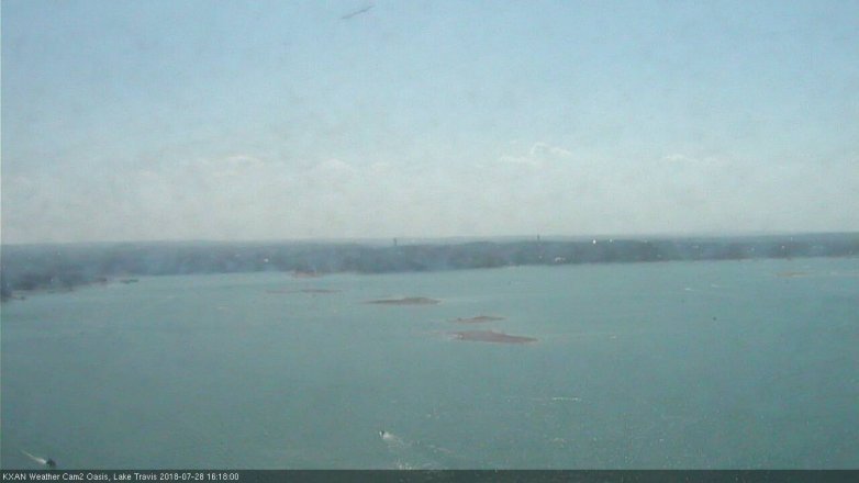 Lake Travis webcam, July 28, 2018 3:20 PM CT