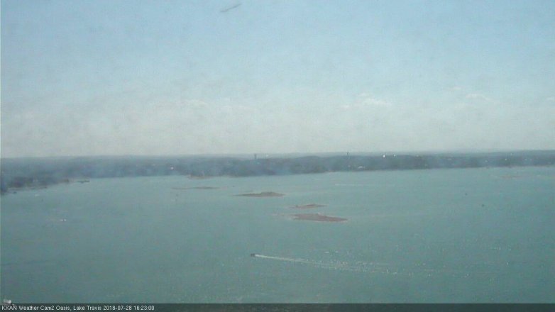 Lake Travis webcam, July 28, 2018 3:25 PM CT