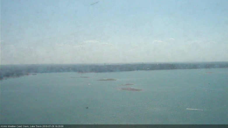 Lake Travis webcam, July 28, 2018 3:30 PM CT