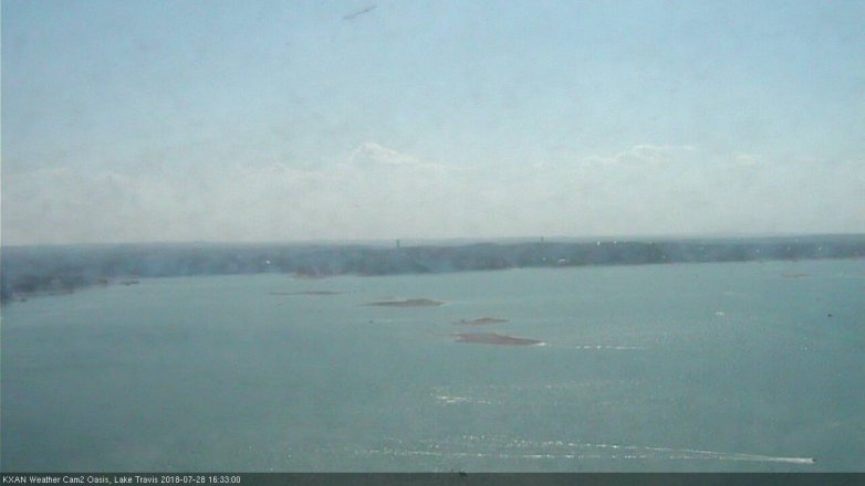 Lake Travis webcam, July 28, 2018 3:35 PM CT