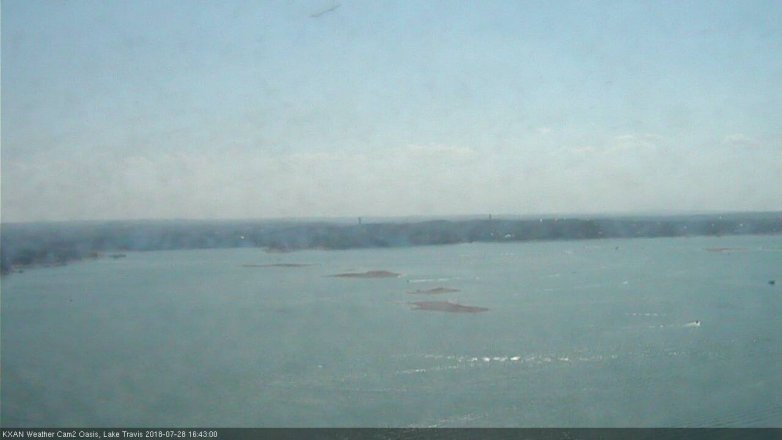 Lake Travis webcam, July 28, 2018 3:45 PM CT