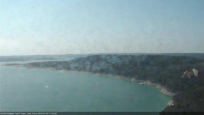 Lake Travis webcam, July 28, 2018 4:05 PM CT