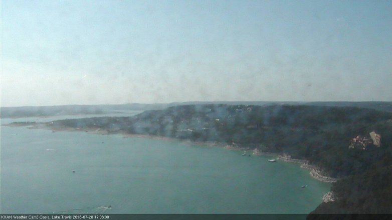 Lake Travis webcam, July 28, 2018 4:10 PM CT