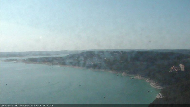 Lake Travis webcam, July 28, 2018 4:15 PM CT