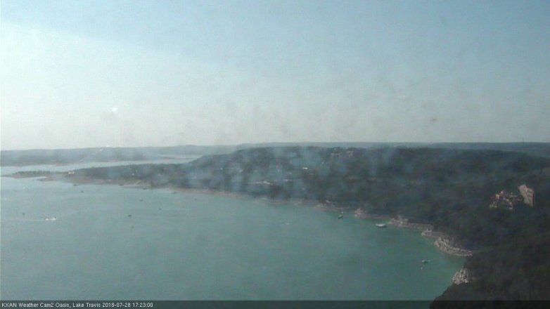 Lake Travis webcam, July 28, 2018 4:25 PM CT