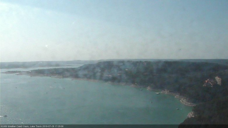 Lake Travis webcam, July 28, 2018 4:30 PM CT