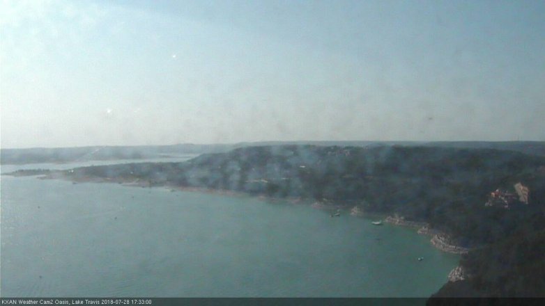 Lake Travis webcam, July 28, 2018 4:35 PM CT