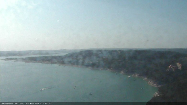 Lake Travis webcam, July 28, 2018 4:45 PM CT