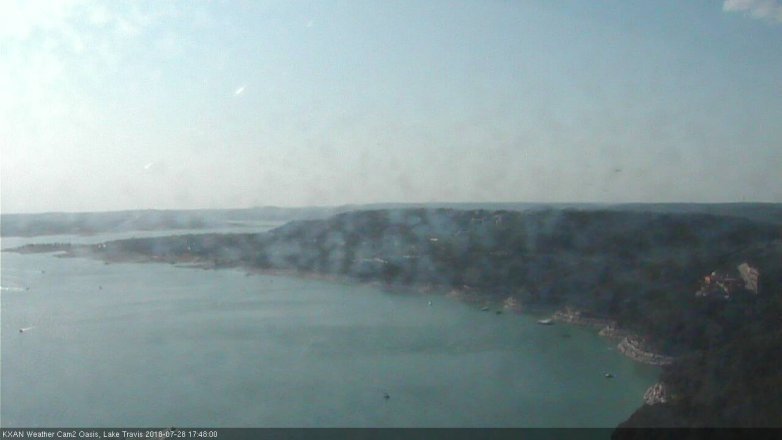 Lake Travis webcam, July 28, 2018 4:50 PM CT