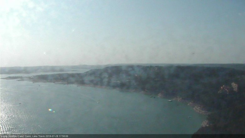 Lake Travis webcam, July 28, 2018 5:00 PM CT