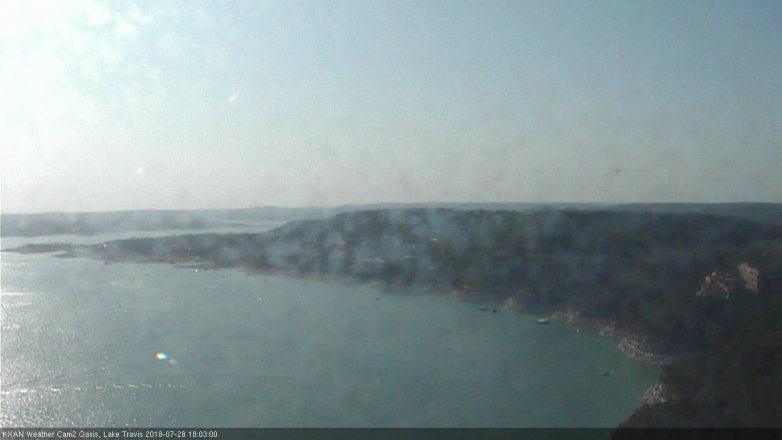 Lake Travis webcam, July 28, 2018 5:05 PM CT