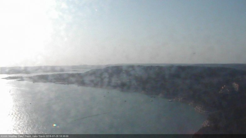 Lake Travis webcam, July 28, 2018 5:40 PM CT