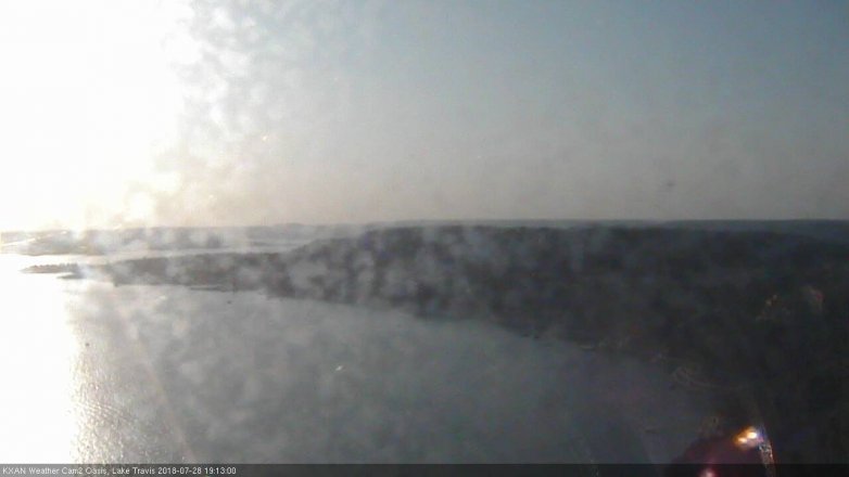 Lake Travis webcam, July 28, 2018 6:15 PM CT