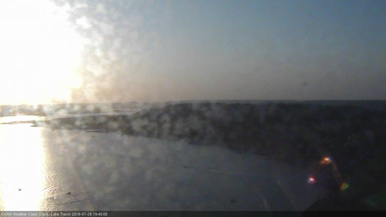 Lake Travis webcam, July 28, 2018 6:50 PM CT