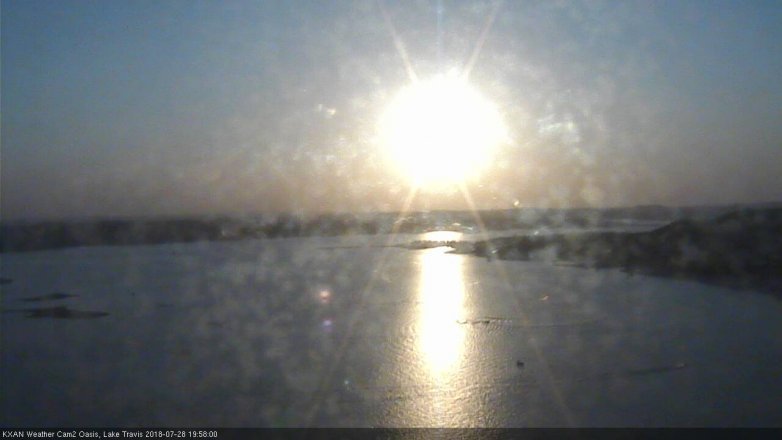 Lake Travis webcam, July 28, 2018 7:00 PM CT