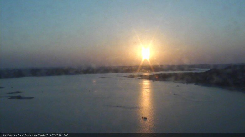 Lake Travis webcam, July 28, 2018 7:15 PM CT