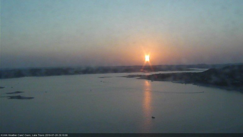 Lake Travis webcam, July 28, 2018 7:20 PM CT