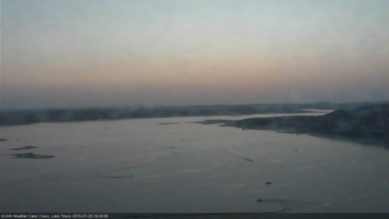 Lake Travis webcam, July 28, 2018 7:30 PM CT