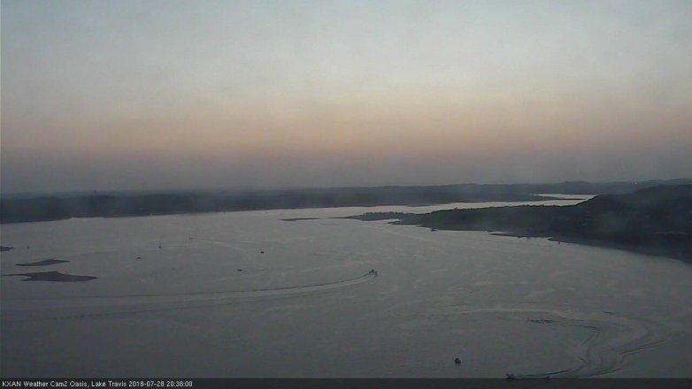 Lake Travis webcam, July 28, 2018 7:40 PM CT