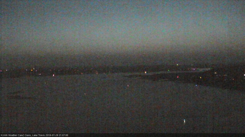 Lake Travis webcam, July 28, 2018 8:10 PM CT