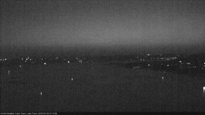 Lake Travis webcam, July 28, 2018 8:15 PM CT