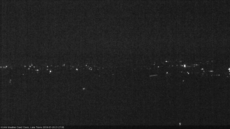 Lake Travis webcam, July 28, 2018 8:30 PM CT
