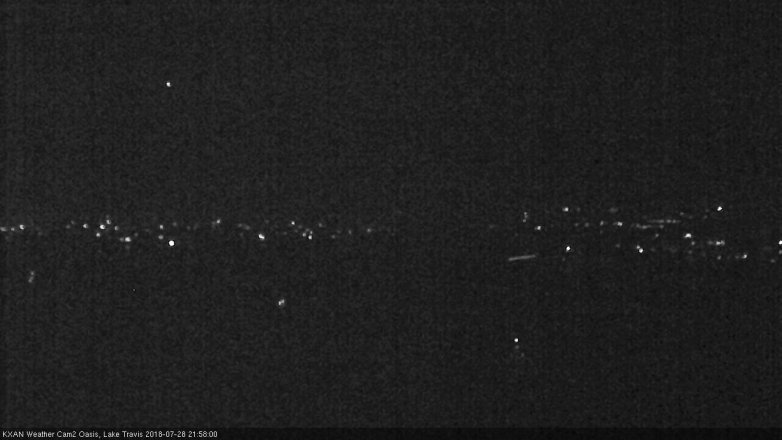 Lake Travis webcam, July 28, 2018 9:00 PM CT