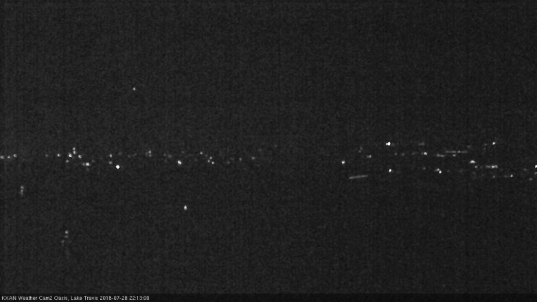 Lake Travis webcam, July 28, 2018 9:15 PM CT