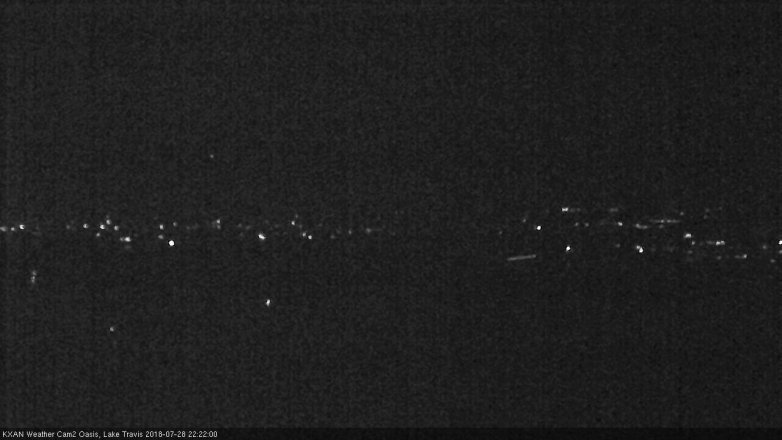 Lake Travis webcam, July 28, 2018 9:25 PM CT