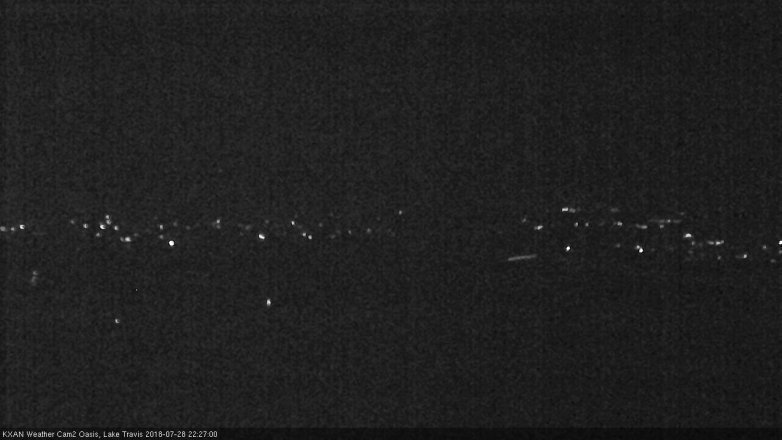 Lake Travis webcam, July 28, 2018 9:30 PM CT