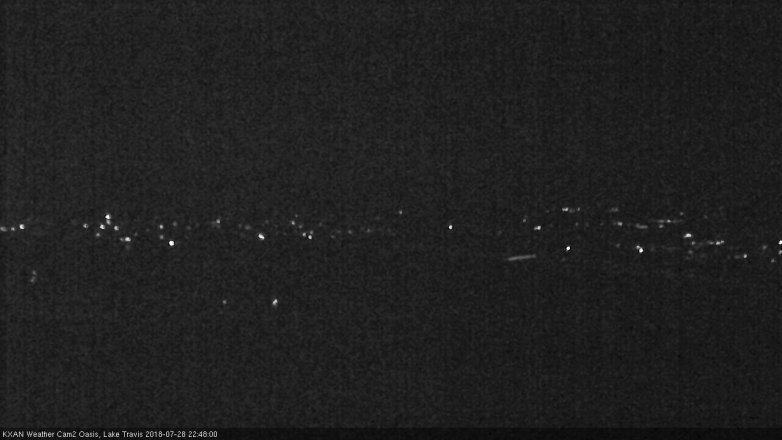 Lake Travis webcam, July 28, 2018 9:50 PM CT