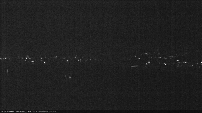 Lake Travis webcam, July 28, 2018 9:55 PM CT