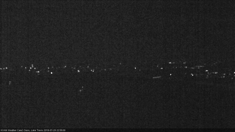 Lake Travis webcam, July 28, 2018 10:00 PM CT