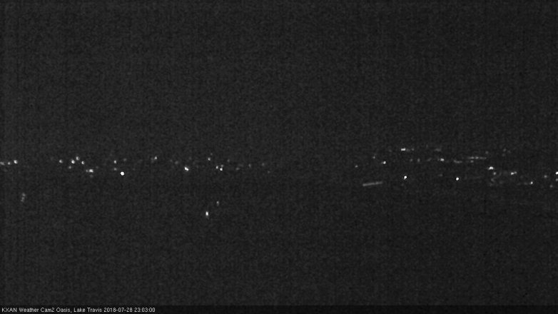 Lake Travis webcam, July 28, 2018 10:05 PM CT