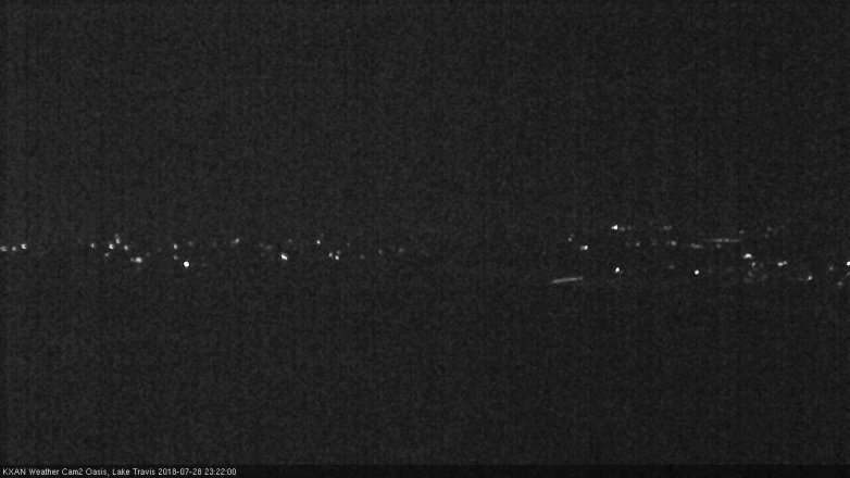 Lake Travis webcam, July 28, 2018 10:25 PM CT