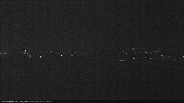 Lake Travis webcam, July 28, 2018 10:30 PM CT