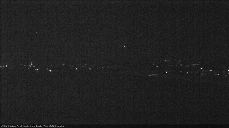 Lake Travis webcam, July 28, 2018 10:45 PM CT